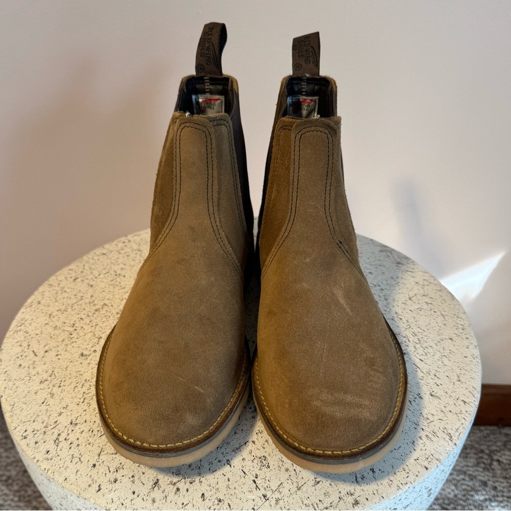 Red Wings Shoes Men’s Weekender Chelsea Boot in Tan Suede